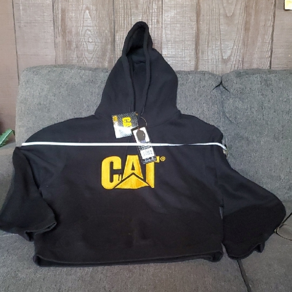 BNWT:  Gold and Black Sweater with Hood and Logo